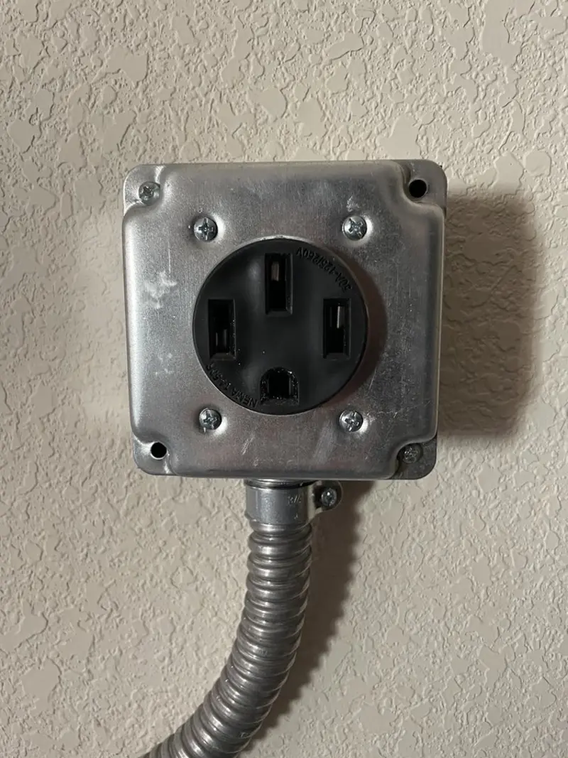 NEMA 14-50 outlet installed for Electrical Panel Upgrade in Sulphur
